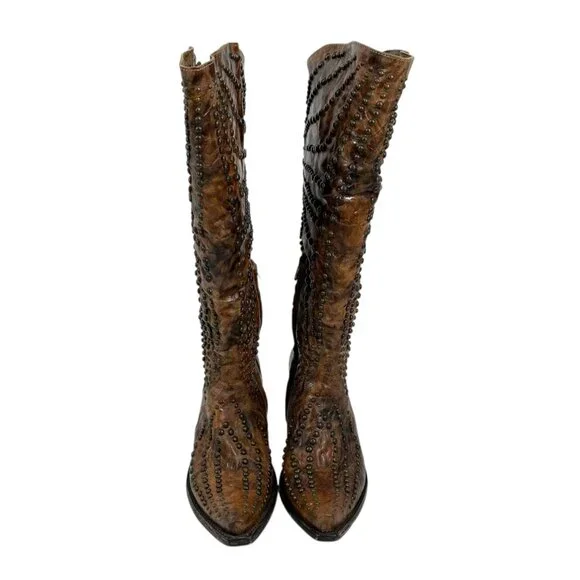 NWT Old Gringo Roze 16" Studded Cowboy Boots - Picture 2 of 14